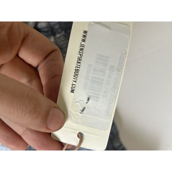 Jen’s Pirate Booty Gatsby Kesey Trousers Tie Dye Blue Eyelet Lace wide leg pants - Picture 5 of 8